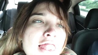 Ahegao Face While Riding Girlfriend's Dildo